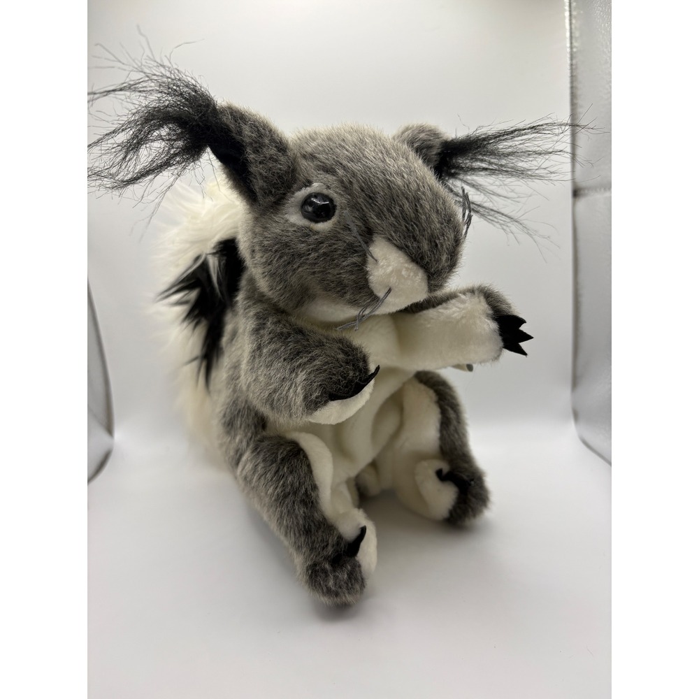 Folkmanis Aberts Squirrel Hand Puppet Grey White Tufted Ears Plush 03101